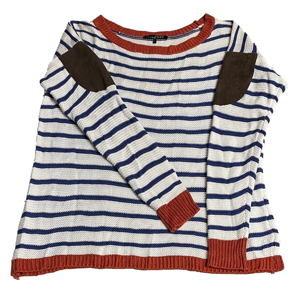 Lemon Tart striped cropped sweater size small